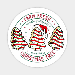 Farm Fresh Sprinkles Frosting Cake Ready To Eat Christmas Tree Cakes Magnet